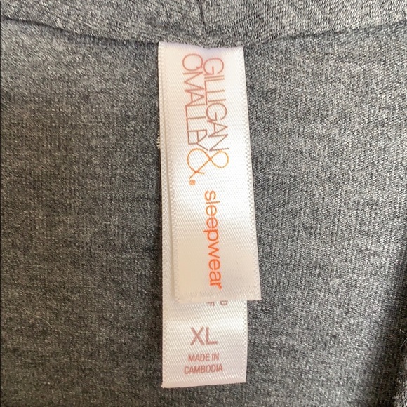 Dark Gray cardigan with a light gray border. - Picture 3 of 3